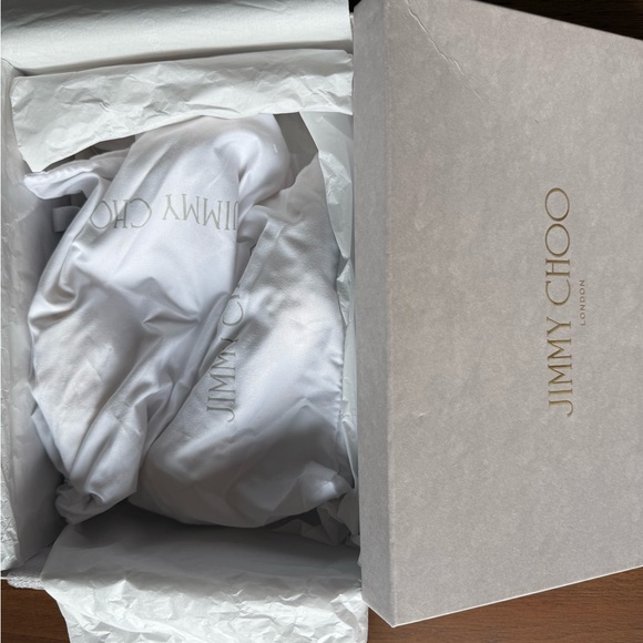 Jimmy Choo Ivory Pearl Embellished Heels - Picture 5 of 8